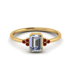 Load image into Gallery viewer, petite-bezel-set-emerald-cut-diamond-engagement-ring-with-ruby-in-yellow-gold-FD9175EMRGRUDR-NL-YG
