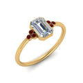 Thumbnail 71 - petite-bezel-set-emerald-cut-diamond-engagement-ring-with-ruby-in-yellow-gold-FD9175EMRGRUDRANGLE2-NL-YG