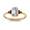 Thumbnail 70 - petite-bezel-set-emerald-cut-diamond-engagement-ring-with-ruby-in-yellow-gold-FD9175EMRGRUDRANGLE5-NL-YG