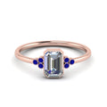 Thumbnail 36 - petite-bezel-set-emerald-cut-diamond-engagement-ring-with-sapphire-in-rose-gold-FD9175EMRGSABL-NL-RG