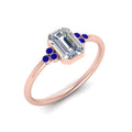 Thumbnail 38 - petite-bezel-set-emerald-cut-diamond-engagement-ring-with-sapphire-in-rose-gold-FD9175EMRGSABLANGLE2-NL-RG
