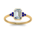 Thumbnail 61 - petite-bezel-set-emerald-cut-diamond-engagement-ring-with-sapphire-in-yellow-gold-FD9175EMRGSABLANGLE5-NL-YG