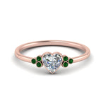 Load image into Gallery viewer, petite-bezel-set-heart-shaped-diamond-engagement-ring-with-emerald-in-rose-gold-FD9175HTRGEMGR-NL-RG
