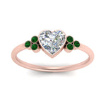 Load image into Gallery viewer, petite-bezel-set-heart-shaped-diamond-engagement-ring-with-emerald-in-rose-gold-FD9175HTRGEMGRANGLE5-NL-RG
