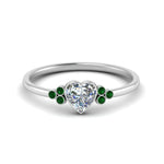 Load image into Gallery viewer, petite-bezel-set-heart-shaped-diamond-engagement-ring-with-emerald-in-white-gold-FD9175HTRGEMGR-NL-WG

