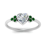 Load image into Gallery viewer, petite-bezel-set-heart-shaped-diamond-engagement-ring-with-emerald-in-white-gold-FD9175HTRGEMGRANGLE5-NL-WG
