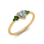 Load image into Gallery viewer, petite-bezel-set-heart-shaped-diamond-engagement-ring-with-emerald-in-yellow-gold-FD9175HTRGEMGRANGLE2-NL-YG
