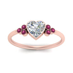 Load image into Gallery viewer, petite-bezel-set-heart-shaped-diamond-engagement-ring-with-pink-sapphire-in-rose-gold-FD9175HTRGSADRPIANGLE5-NL-RG
