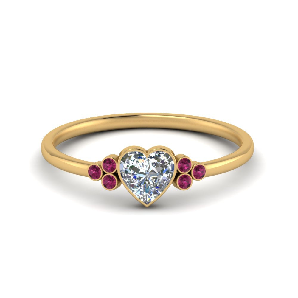 petite-bezel-set-heart-shaped-diamond-engagement-ring-with-pink-sapphire-in-yellow-gold-FD9175HTRGSADRPI-NL-YG