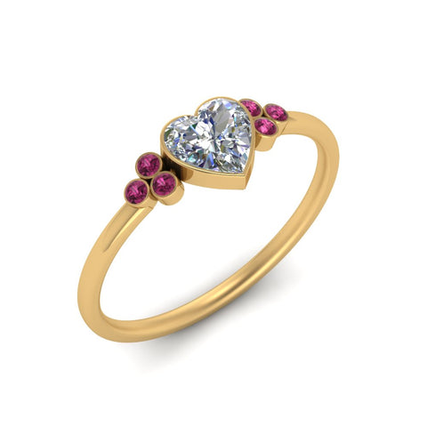 petite-bezel-set-heart-shaped-diamond-engagement-ring-with-pink-sapphire-in-yellow-gold-FD9175HTRGSADRPIANGLE2-NL-YG