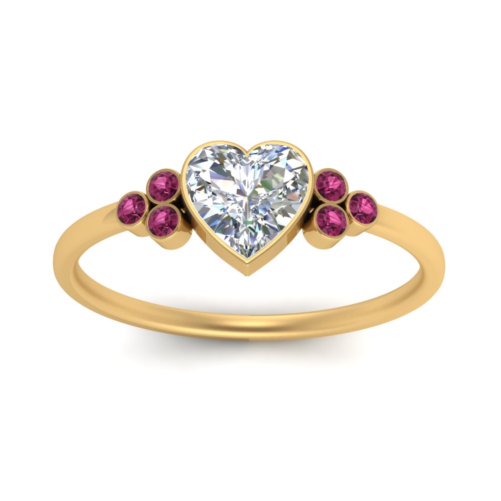 petite-bezel-set-heart-shaped-diamond-engagement-ring-with-pink-sapphire-in-yellow-gold-FD9175HTRGSADRPIANGLE5-NL-YG