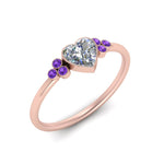 Load image into Gallery viewer, petite-bezel-set-heart-shaped-diamond-engagement-ring-with-purple-topaz-in-rose-gold-FD9175HTRGVITOANGLE2-NL-RG

