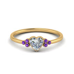 Load image into Gallery viewer, petite-bezel-set-heart-shaped-diamond-engagement-ring-with-purple-topaz-in-yellow-gold-FD9175HTRGVITO-NL-YG
