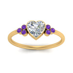 Load image into Gallery viewer, petite-bezel-set-heart-shaped-diamond-engagement-ring-with-purple-topaz-in-yellow-gold-FD9175HTRGVITOANGLE5-NL-YG
