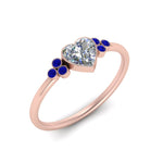 Load image into Gallery viewer, petite-bezel-set-heart-shaped-diamond-engagement-ring-with-sapphire-in-rose-gold-FD9175HTRGSABLANGLE2-NL-RG
