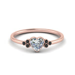Load image into Gallery viewer, petite-bezel-set-heart-shaped-engagement-ring-with-black-diamond-in-rose-gold-FD9175HTRGBLACK-NL-RG
