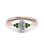 Load image into Gallery viewer, petite-bezel-set-marquise-cut-diamond-engagement-ring-with-emerald-in-rose-gold-FD9175MQRGEMGR-NL-RG
