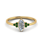 Load image into Gallery viewer, petite-bezel-set-marquise-cut-diamond-engagement-ring-with-emerald-in-yellow-gold-FD9175MQRGEMGR-NL-YG
