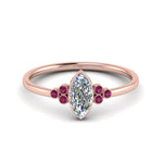 Load image into Gallery viewer, petite-bezel-set-marquise-cut-diamond-engagement-ring-with-pink-sapphire-in-rose-gold-FD9175MQRGSADRPI-NL-RG
