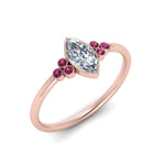 Load image into Gallery viewer, petite-bezel-set-marquise-cut-diamond-engagement-ring-with-pink-sapphire-in-rose-gold-FD9175MQRGSADRPIANGLE2-NL-RG
