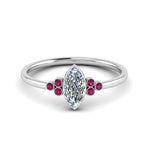 Load image into Gallery viewer, petite-bezel-set-marquise-cut-diamond-engagement-ring-with-pink-sapphire-in-white-gold-FD9175MQRGSADRPI-NL-WG
