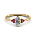 Load image into Gallery viewer, petite-bezel-set-marquise-cut-diamond-engagement-ring-with-pink-sapphire-in-yellow-gold-FD9175MQRGSADRPI-NL-YG
