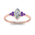 Load image into Gallery viewer, petite-bezel-set-marquise-cut-diamond-engagement-ring-with-purple-topaz-in-rose-gold-FD9175MQRGVITOANGLE5-NL-RG
