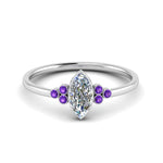 Load image into Gallery viewer, petite-bezel-set-marquise-cut-diamond-engagement-ring-with-purple-topaz-in-white-gold-FD9175MQRGVITO-NL-WG
