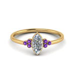 Load image into Gallery viewer, petite-bezel-set-marquise-cut-diamond-engagement-ring-with-purple-topaz-in-yellow-gold-FD9175MQRGVITO-NL-YG
