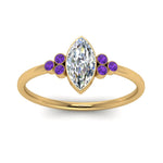 Load image into Gallery viewer, petite-bezel-set-marquise-cut-diamond-engagement-ring-with-purple-topaz-in-yellow-gold-FD9175MQRGVITOANGLE5-NL-YG
