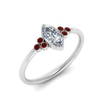 Load image into Gallery viewer, petite-bezel-set-marquise-cut-diamond-engagement-ring-with-ruby-in-white-gold-FD9175MQRGRUDRANGLE2-NL-WG
