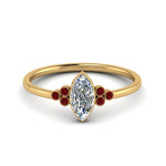 Load image into Gallery viewer, petite-bezel-set-marquise-cut-diamond-engagement-ring-with-ruby-in-yellow-gold-FD9175MQRGRUDR-NL-YG
