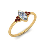 Load image into Gallery viewer, petite-bezel-set-marquise-cut-diamond-engagement-ring-with-ruby-in-yellow-gold-FD9175MQRGRUDRANGLE2-NL-YG
