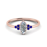 Load image into Gallery viewer, petite-bezel-set-marquise-cut-diamond-engagement-ring-with-sapphire-in-rose-gold-FD9175MQRGSABL-NL-RG
