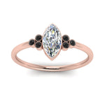 Load image into Gallery viewer, petite-bezel-set-marquise-cut-engagement-ring-with-black-diamond-in-rose-gold-FD9175MQRGBLACKANGLE5-NL-RG
