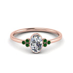 Load image into Gallery viewer, petite-bezel-set-oval-shaped-diamond-engagement-ring-with-emerald-in-rose-gold-FD9175OVRGEMGR-NL-RG
