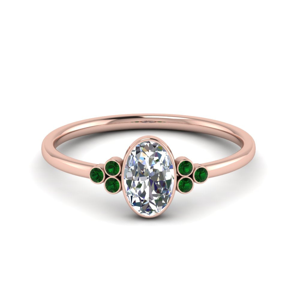 petite-bezel-set-oval-shaped-diamond-engagement-ring-with-emerald-in-rose-gold-FD9175OVRGEMGR-NL-RG