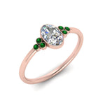 Load image into Gallery viewer, petite-bezel-set-oval-shaped-diamond-engagement-ring-with-emerald-in-rose-gold-FD9175OVRGEMGRANGLE2-NL-RG
