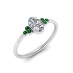Load image into Gallery viewer, petite-bezel-set-oval-shaped-diamond-engagement-ring-with-emerald-in-white-gold-FD9175OVRGEMGRANGLE2-NL-WG
