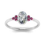 Load image into Gallery viewer, petite-bezel-set-oval-shaped-diamond-engagement-ring-with-pink-sapphire-in-white-gold-FD9175OVRGSADRPIANGLE5-NL-WG
