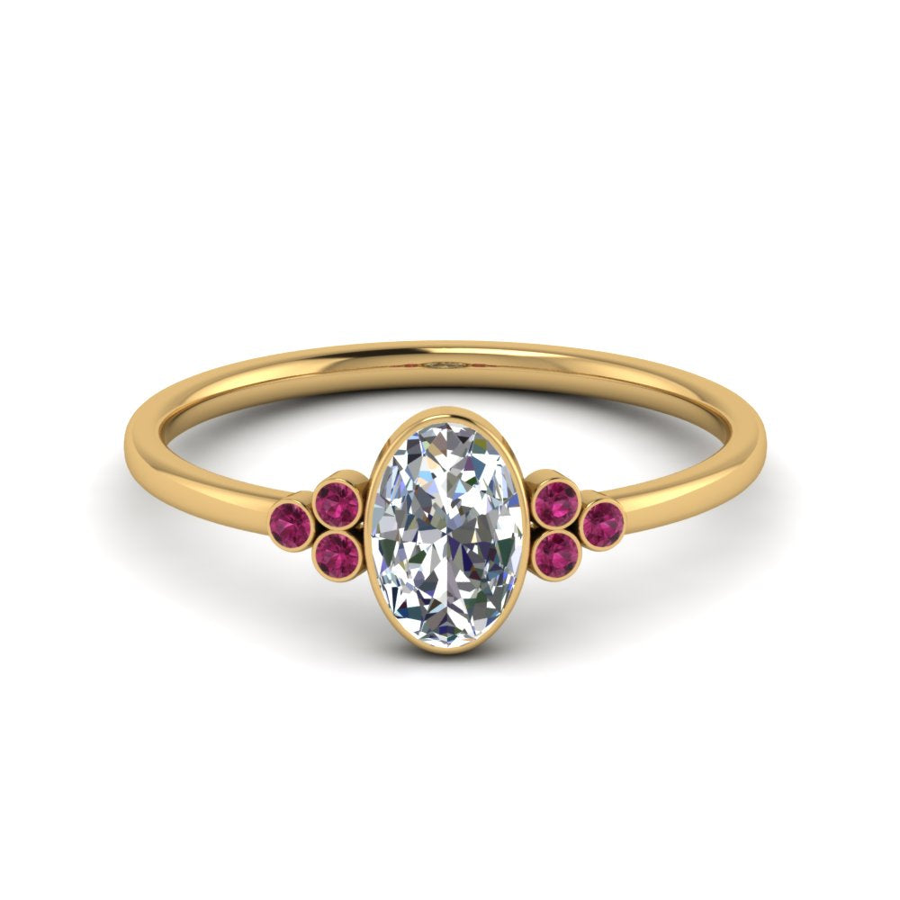 petite-bezel-set-oval-shaped-diamond-engagement-ring-with-pink-sapphire-in-yellow-gold-FD9175OVRGSADRPI-NL-YG