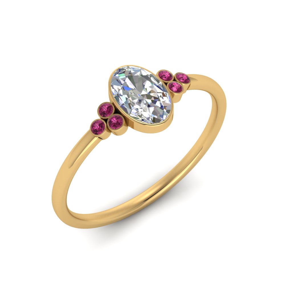 petite-bezel-set-oval-shaped-diamond-engagement-ring-with-pink-sapphire-in-yellow-gold-FD9175OVRGSADRPIANGLE2-NL-YG