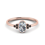 Load image into Gallery viewer, petite-bezel-set-oval-shaped-engagement-ring-with-black-diamond-in-rose-gold-FD9175OVRGBLACK-NL-RG
