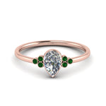 Load image into Gallery viewer, petite-bezel-set-pear-shaped-diamond-engagement-ring-with-emerald-in-rose-gold-FD9175PERGEMGR-NL-RG
