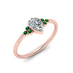 Load image into Gallery viewer, petite-bezel-set-pear-shaped-diamond-engagement-ring-with-emerald-in-rose-gold-FD9175PERGEMGRANGLE2-NL-RG
