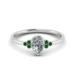Load image into Gallery viewer, petite-bezel-set-pear-shaped-diamond-engagement-ring-with-emerald-in-white-gold-FD9175PERGEMGR-NL-WG

