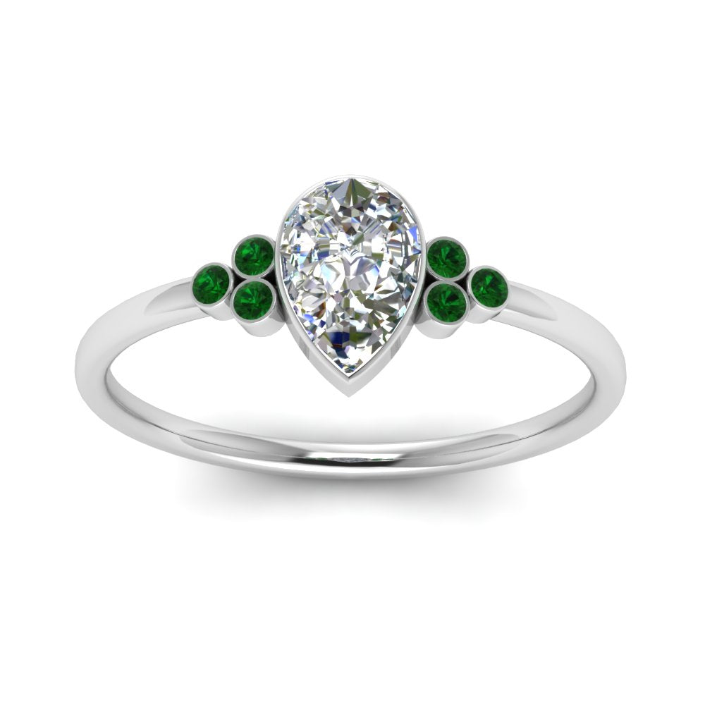 petite-bezel-set-pear-shaped-diamond-engagement-ring-with-emerald-in-white-gold-FD9175PERGEMGRANGLE5-NL-WG