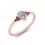Load image into Gallery viewer, petite-bezel-set-pear-shaped-diamond-engagement-ring-with-pink-sapphire-in-rose-gold-FD9175PERGSADRPIANGLE2-NL-RG
