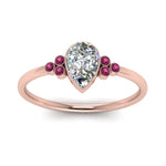 Load image into Gallery viewer, petite-bezel-set-pear-shaped-diamond-engagement-ring-with-pink-sapphire-in-rose-gold-FD9175PERGSADRPIANGLE5-NL-RG
