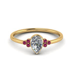 Load image into Gallery viewer, petite-bezel-set-pear-shaped-diamond-engagement-ring-with-pink-sapphire-in-yellow-gold-FD9175PERGSADRPI-NL-YG
